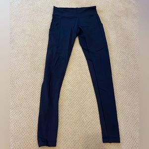 Lululemon speed tights in black.